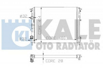 KALE OTO RADYATOR 205600 -  Радиатор, охлаждение двигателя
